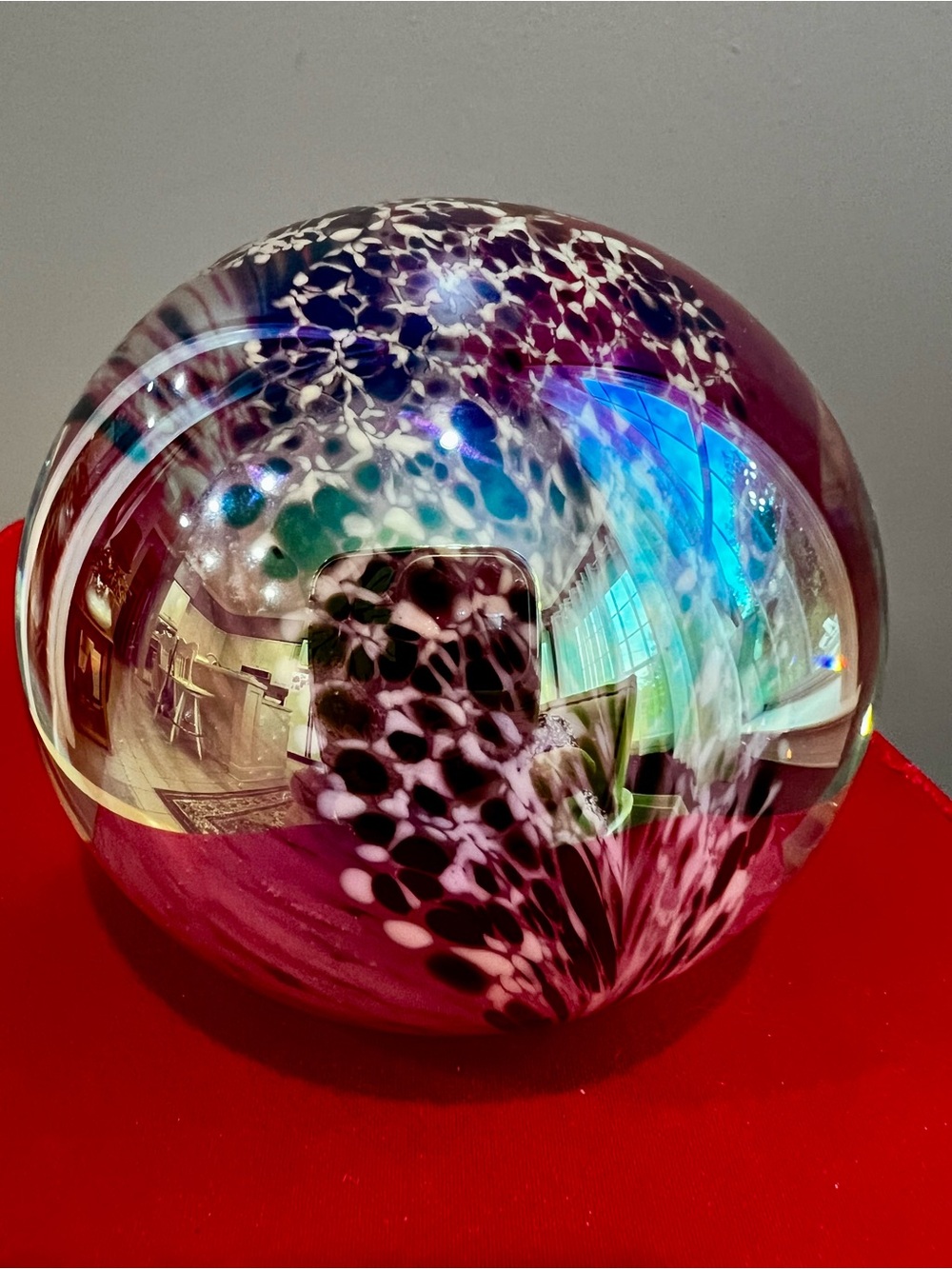 Seattle's Glass Eye Studio Paper Weight from the Mount St. Helen’s 1985 Eruption